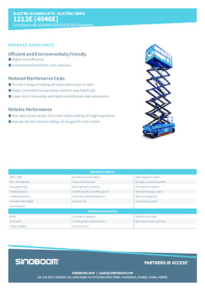 Gumikerekes ollós személyemelők Sinoboom 4046E