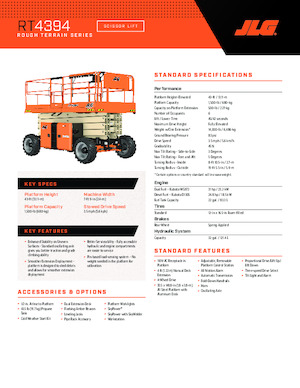 Gumikerekes ollós személyemelők JLG 4394RT