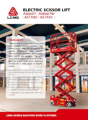 Gumikerekes ollós személyemelők LGMG  AS0607 