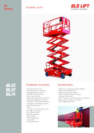 Gumikerekes ollós személyemelők ELS Lift EL 14
