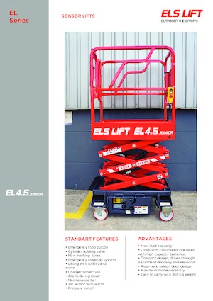 Gumikerekes ollós személyemelők ELS Lift Junior 4.5