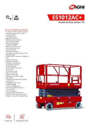 Gumikerekes ollós személyemelők MAGNI ES1012AC+