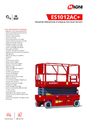 Gumikerekes ollós személyemelők MAGNI ES1012AC+