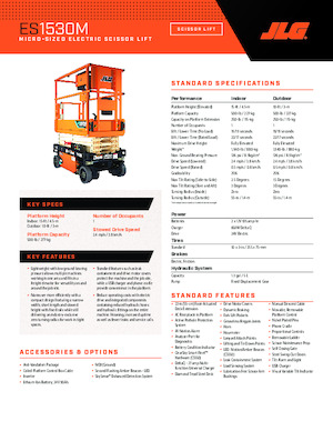 Gumikerekes ollós személyemelők JLG ES1530M