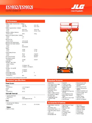 Gumikerekes ollós személyemelők JLG ES1932