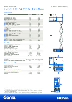 Gumikerekes ollós személyemelők Genie GS-1432m E-Drive