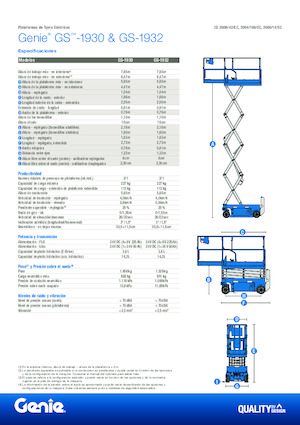 Gumikerekes ollós személyemelők Genie GS-1932 E-Drive
