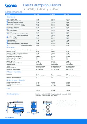Gumikerekes ollós személyemelők Genie GS-3246