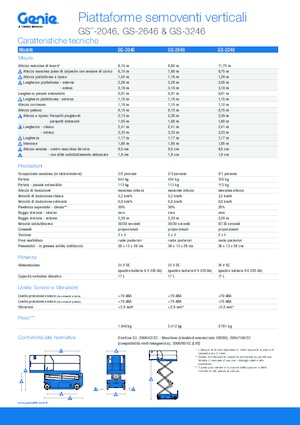 Gumikerekes ollós személyemelők Genie GS-3246
