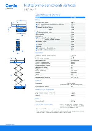 Gumikerekes ollós személyemelők Genie GS-4047