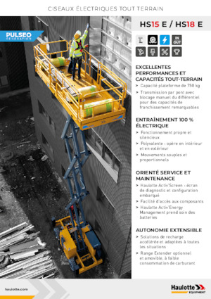 Gumikerekes ollós személyemelők Haulotte HS18E