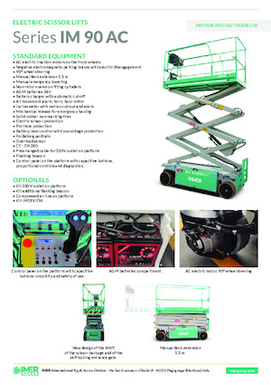 Gumikerekes ollós személyemelők Imer IM 6390 AC