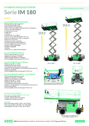Gumikerekes ollós személyemelők Imer IM 13180 E