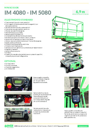 Gumikerekes ollós személyemelők Imer IM 4080 UL