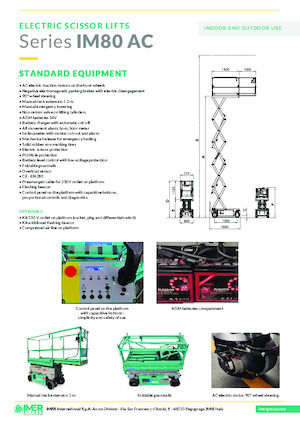 Gumikerekes ollós személyemelők Imer IM 5980 AC