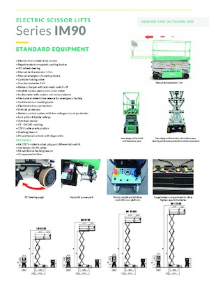 Gumikerekes ollós személyemelők Imer IM 10090