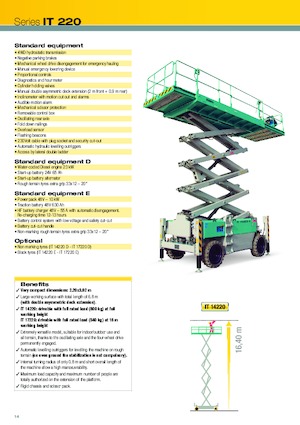 Gumikerekes ollós személyemelők Iteco IT 14220 E