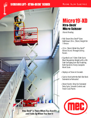 Gumikerekes ollós személyemelők MEC Micro 19-XD