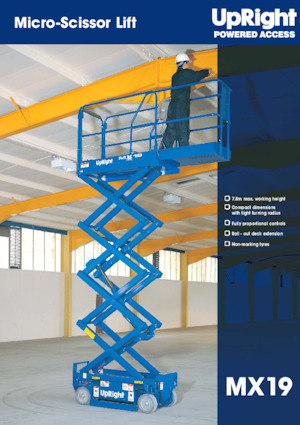 Gumikerekes ollós személyemelők UpRight MX 19