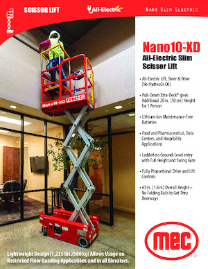 Gumikerekes ollós személyemelők MEC NANO10®-XD