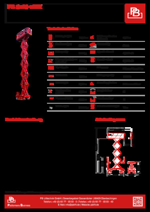 Gumikerekes ollós személyemelők PB PB S120-12EZ