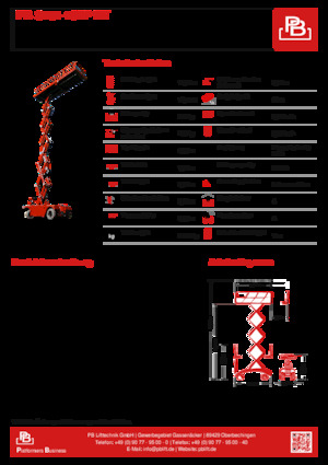 Gumikerekes ollós személyemelők PB PB S151-19EP HT