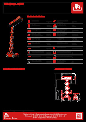 Gumikerekes ollós személyemelők PB PB S151-19EP
