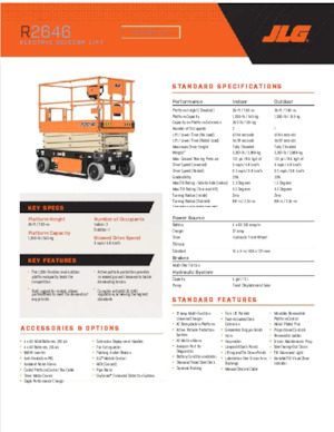 Gumikerekes ollós személyemelők JLG R2646