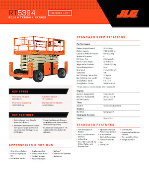 Gumikerekes ollós személyemelők JLG RT5394