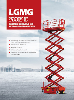 Gumikerekes ollós személyemelők LGMG  S1413II-Li