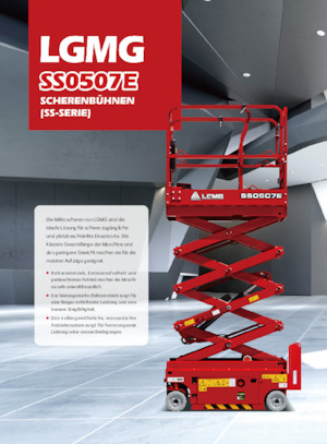 Gumikerekes ollós személyemelők LGMG  SS0507E 