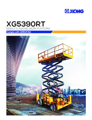 Gumikerekes ollós személyemelők XCMG XG5390RT 
