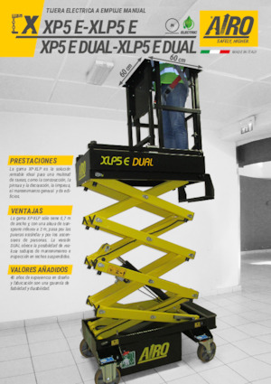 Gumikerekes ollós személyemelők AIRO XLP5 E DUAL