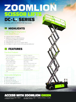 Gumikerekes ollós személyemelők Zoomlion ZS0812AC-Li