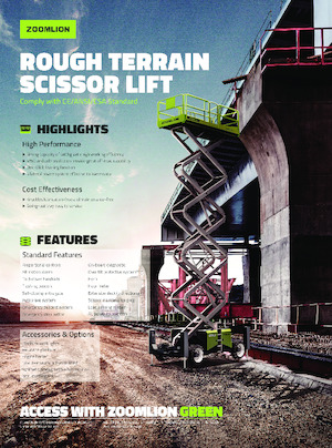 Gumikerekes ollós személyemelők Zoomlion ZS1623RT