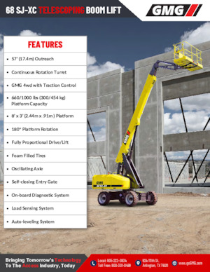 Gumikerekes töretőgémes munkaállványok GMG 68 SJ-XC 