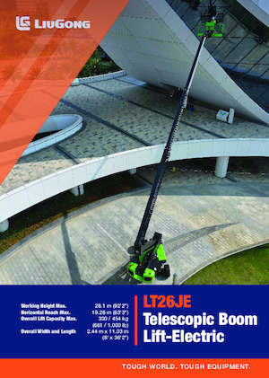 Gumikerekes töretőgémes munkaállványok Liugong LT26JE