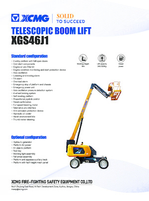 Gumikerekes töretőgémes munkaállványok XCMG XGS46J1