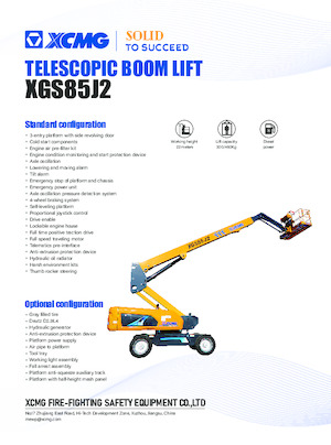 Gumikerekes töretőgémes munkaállványok XCMG XGS85J2