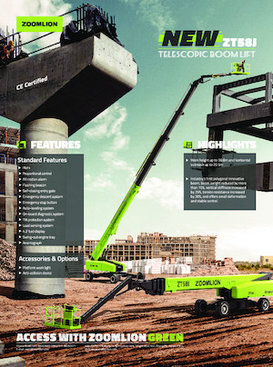 Gumikerekes töretőgémes munkaállványok Zoomlion ZT58J