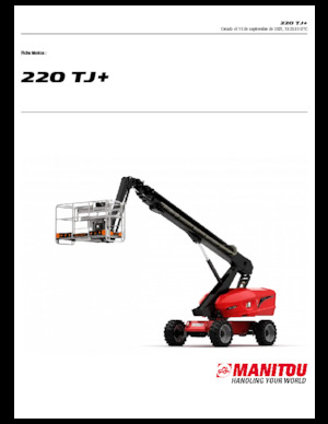 Gumikerekes töretőgémes munkaállványok Manitou 220 TJ+