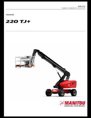Gumikerekes töretőgémes munkaállványok Manitou 220 TJ+