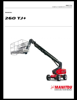 Gumikerekes töretőgémes munkaállványok Manitou 260 TJ+ ST3A