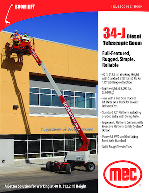 Gumikerekes töretőgémes munkaállványok MEC 34-J