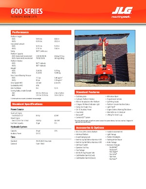 Gumikerekes töretőgémes munkaállványok JLG 600SJ