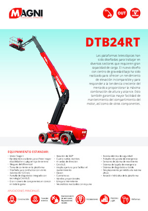 Gumikerekes töretőgémes munkaállványok MAGNI DTB24RT