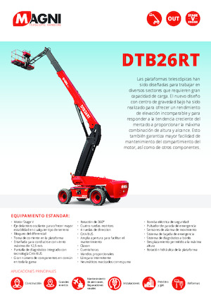 Gumikerekes töretőgémes munkaállványok MAGNI DTB26RT