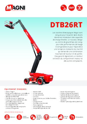 Gumikerekes töretőgémes munkaállványok MAGNI DTB26RT
