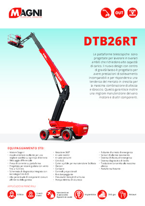 Gumikerekes töretőgémes munkaállványok MAGNI DTB26RT