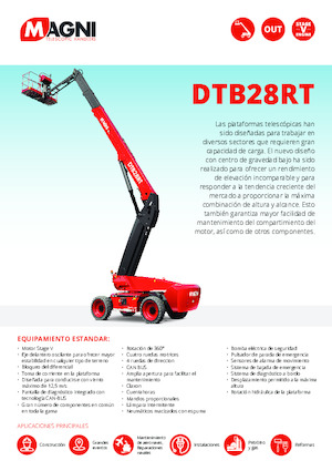 Gumikerekes töretőgémes munkaállványok MAGNI DTB28RT